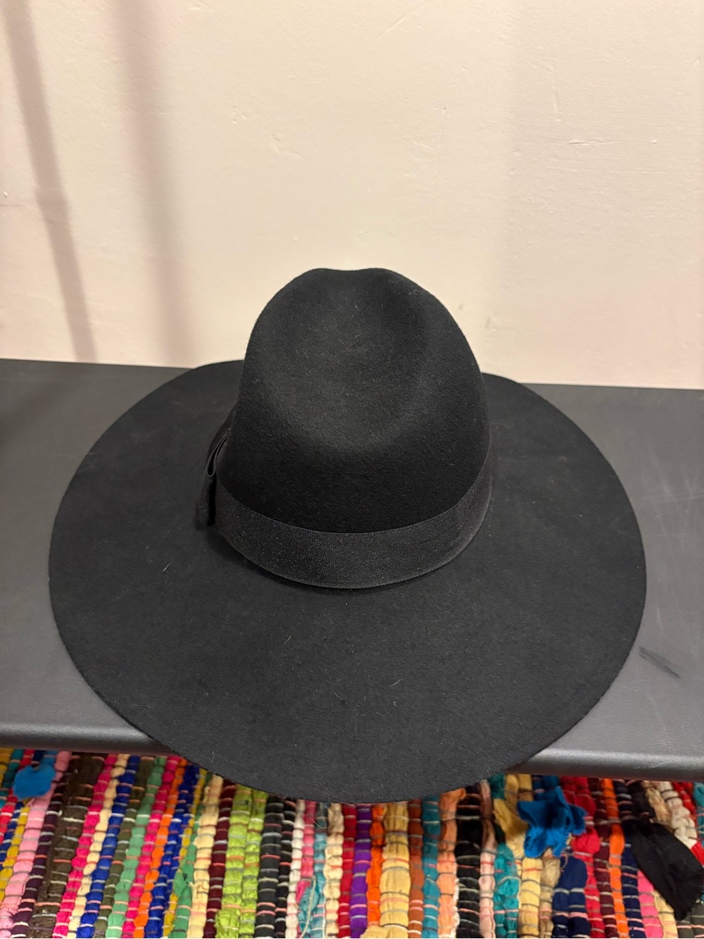 Brixton Black Wool Wide-Brim Fedora - Picture 2 of 4